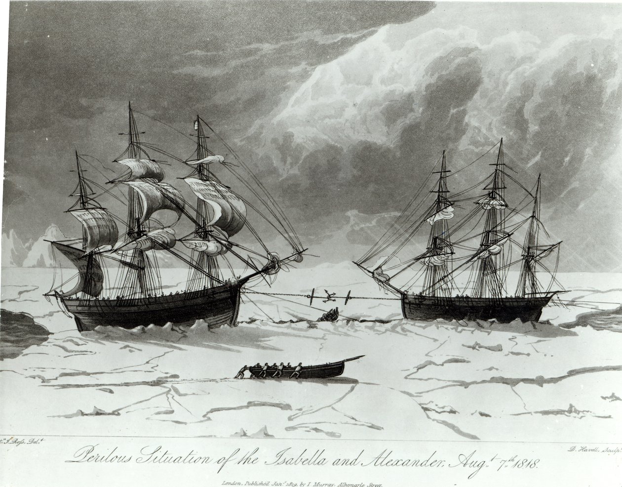 Perilous Situation of the Isabella and Alexander, 7th August 1819 by English School