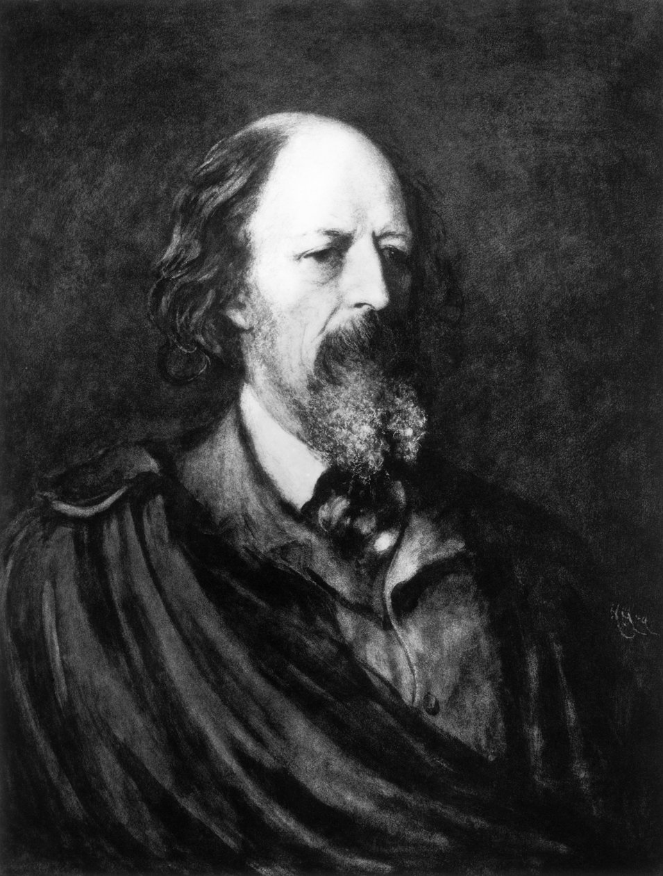 Portrait of Alfred, Lord Tennyson, c.1860s by English School