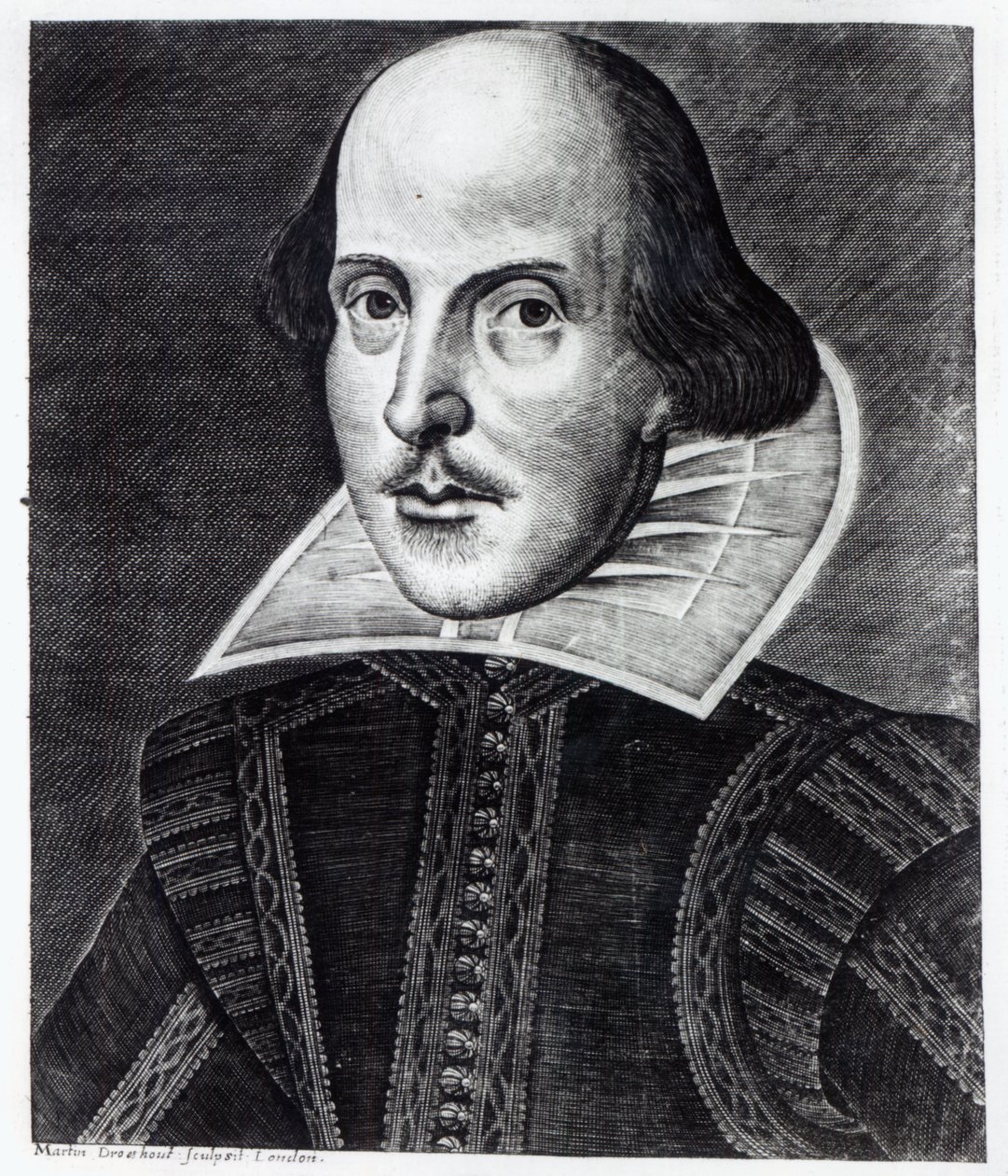 Portrait of William Shakespeare, Engraved by Martin Droeshout, 1623 by English School