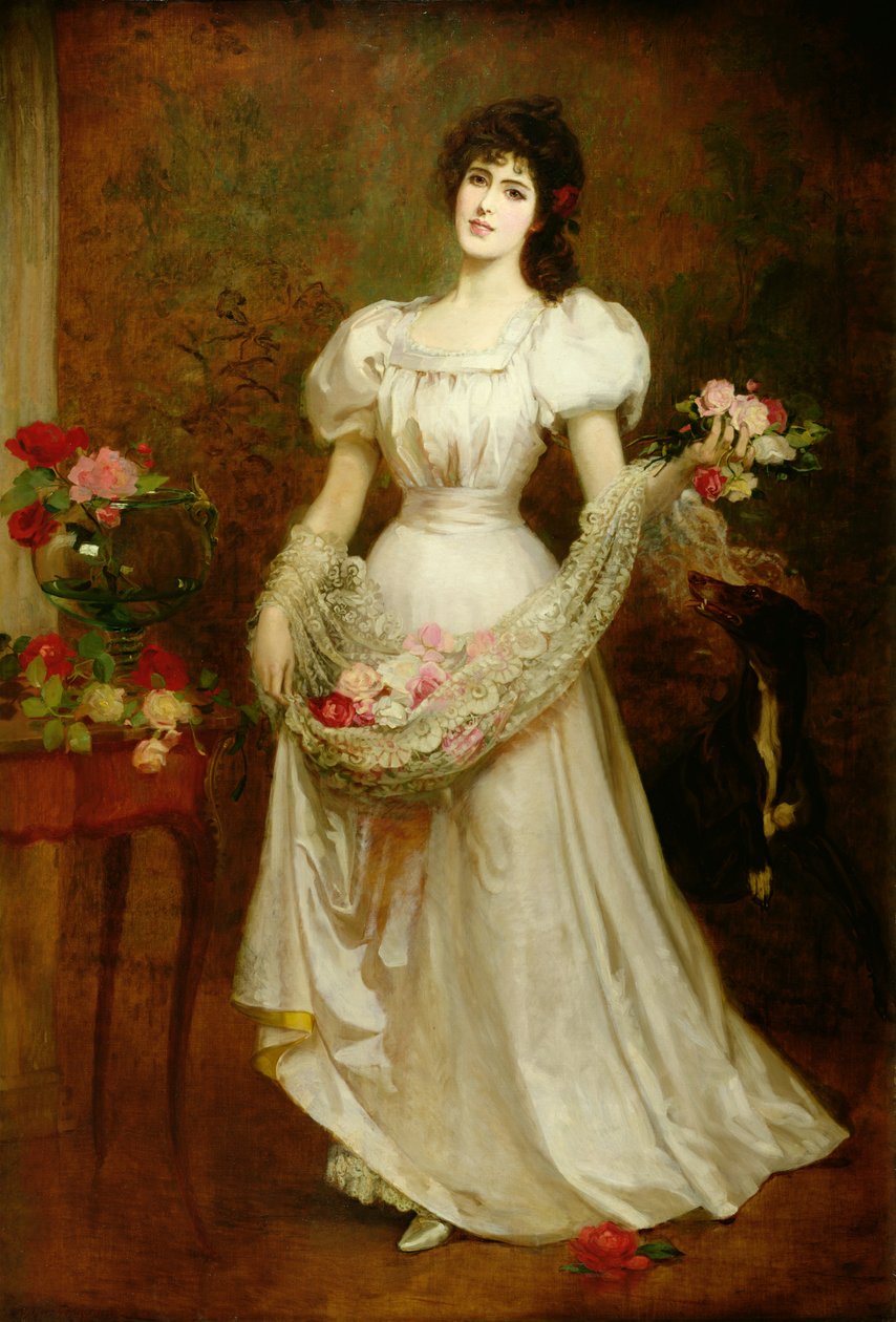 Portrait of a Woman and Her Greyhound, c.1870 by English School
