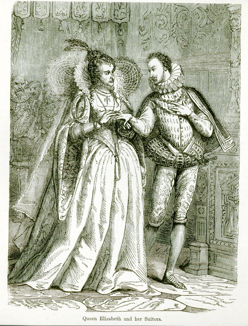 Queen Elizabeth and Her Suitors by English School