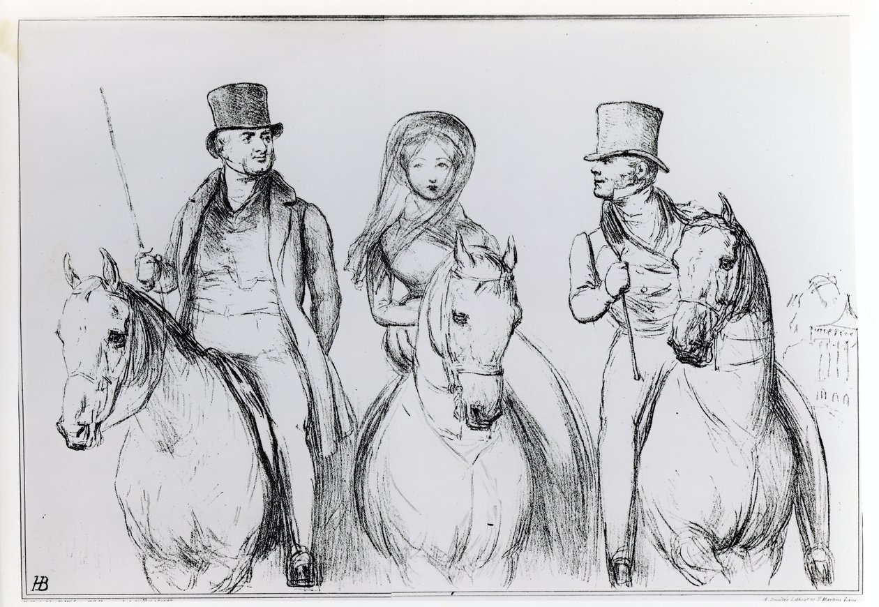 Queen Victoria, Lord Melbourne and Lord Russell by English School