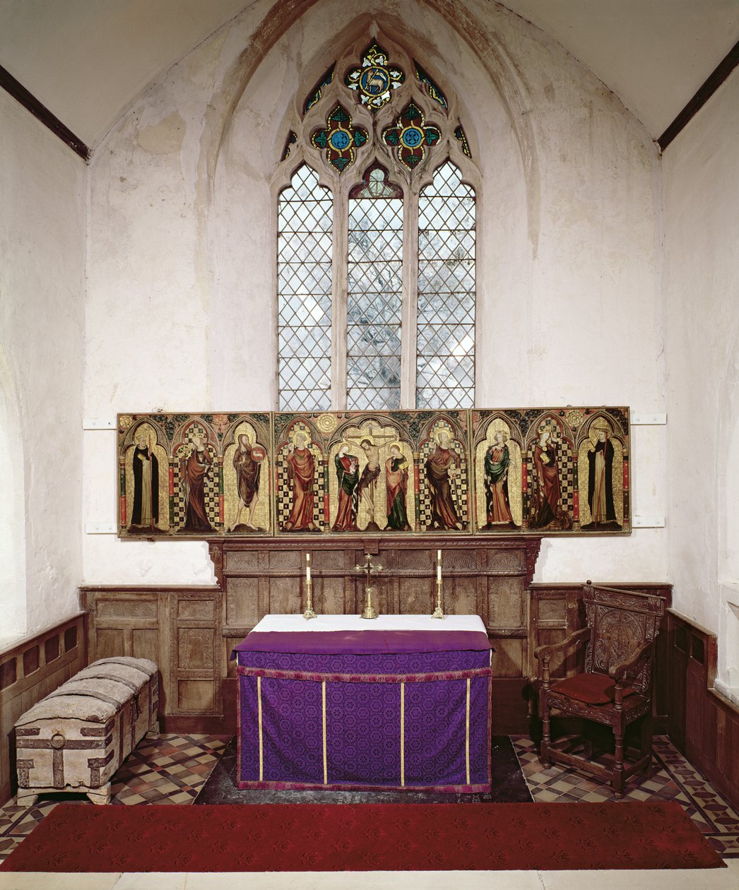 Retable Depicting the Crucifixion with Eight Saints, c.1300 by English School