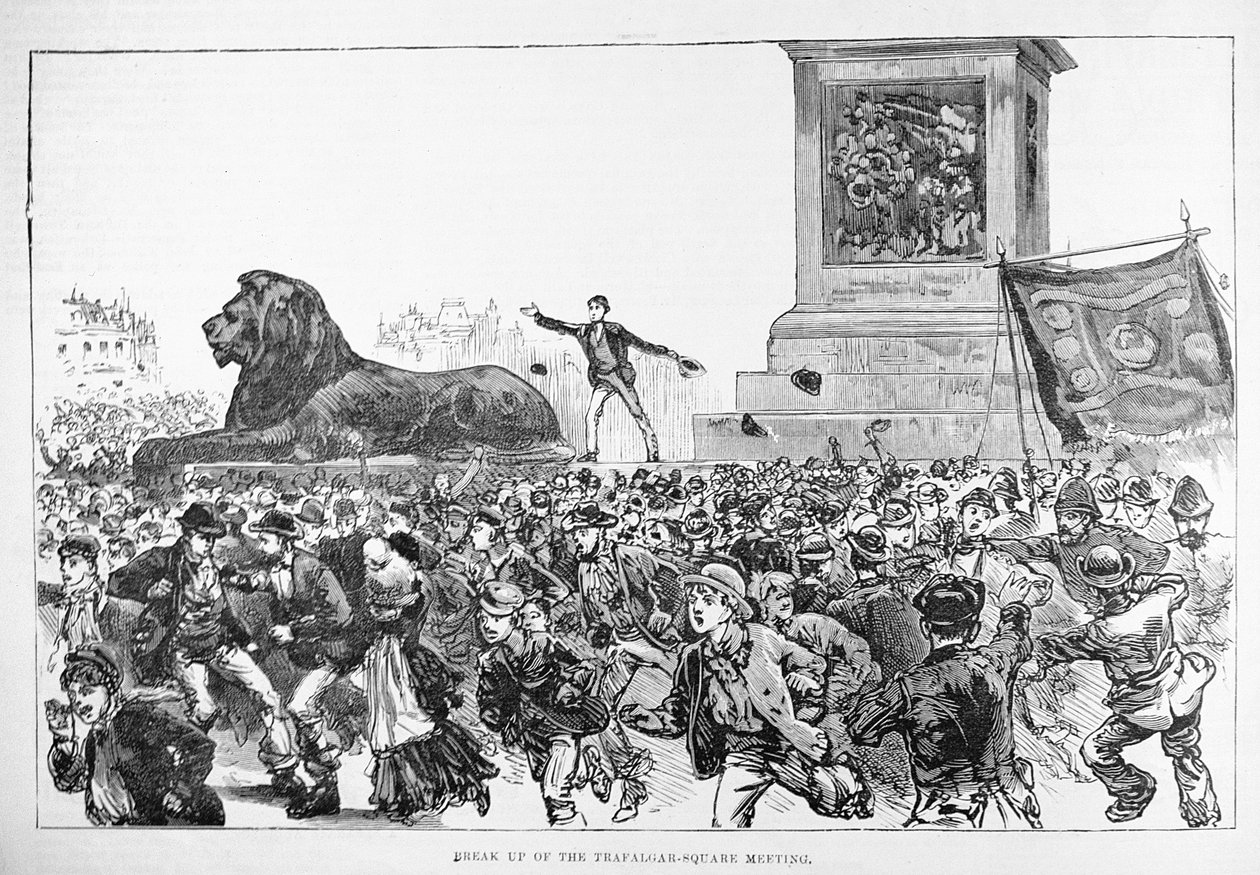 Riots in the West End of London: Break Up of the Trafalgar Square Meeting, from 