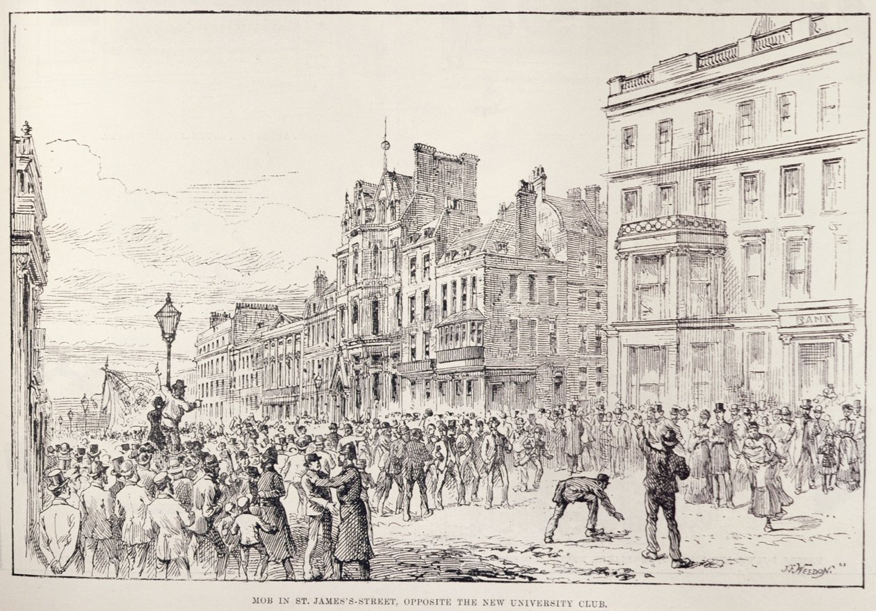 Riots in the West End of London: Mob in St. James