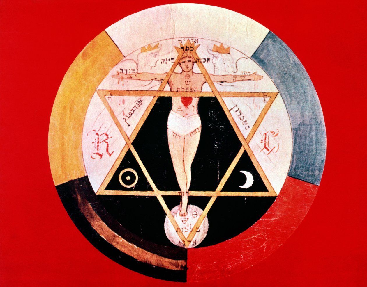 Rosicrucian symbol of the Hermetic Order of the Golden Dawn by English School