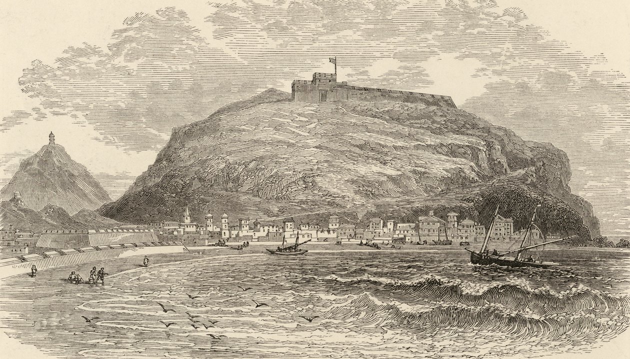 San Sebastian, Spain, Illustration from 