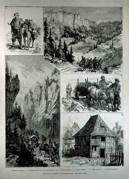 Sketches in Bosnia and Herzegovina by English School