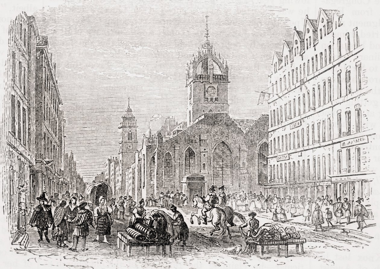 St Giles and the Old Tron Church, Edinburgh in the 17th Century, from 