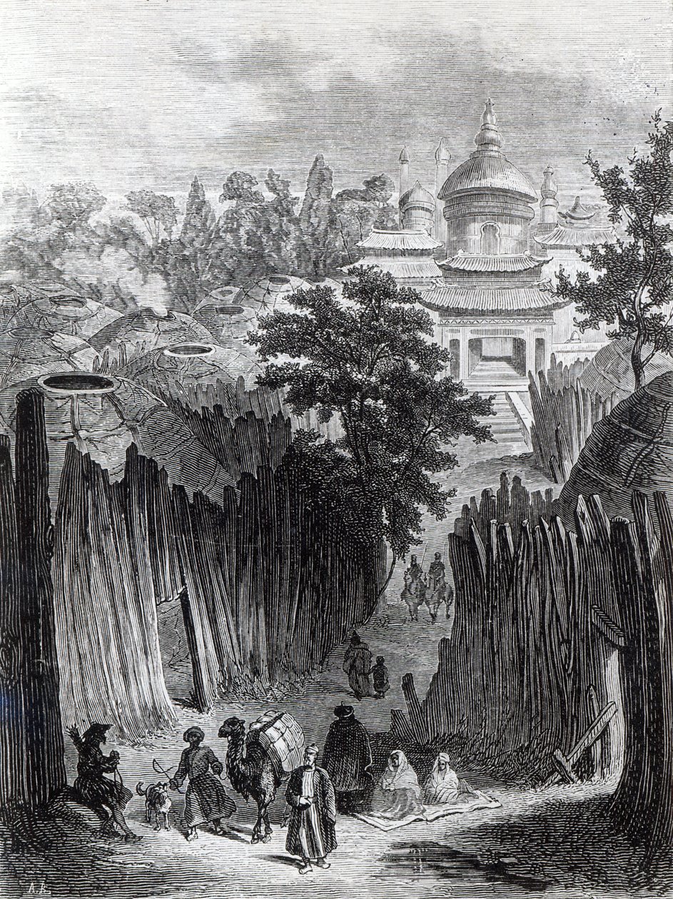 Street in Urga, illustration from 