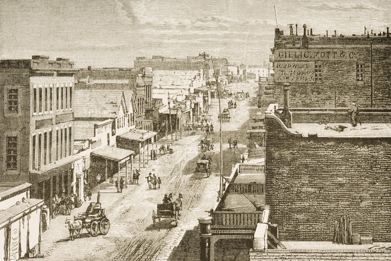 Street in Virginia City, Nevada, from 