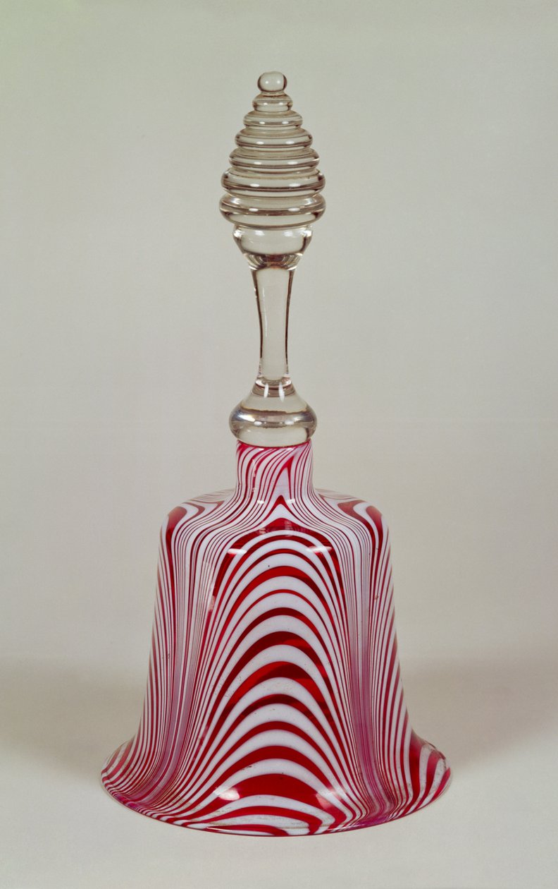 Striped bell, by Nailsea by English School