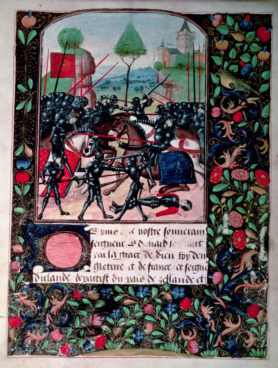 The Battle of Barnet, 14th April 1471 by English School