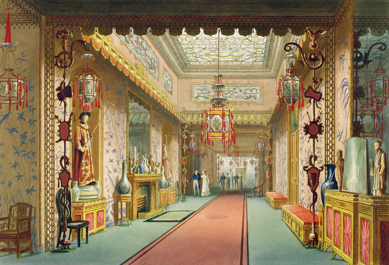 The Chinese Gallery, from Views of the Royal Pavilion, Brighton by English School