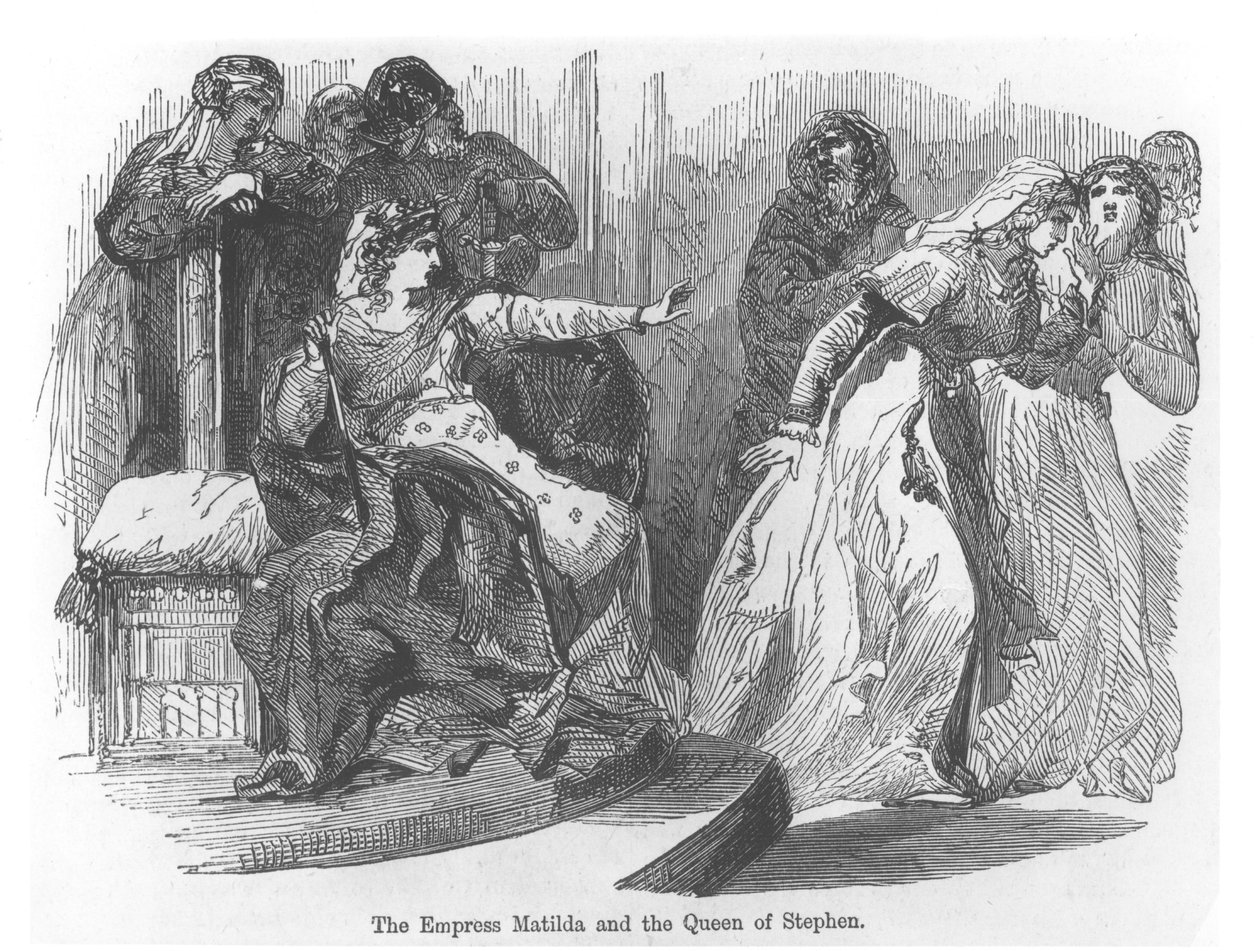 The Empress Matilda and the Queen of Stephen by English School