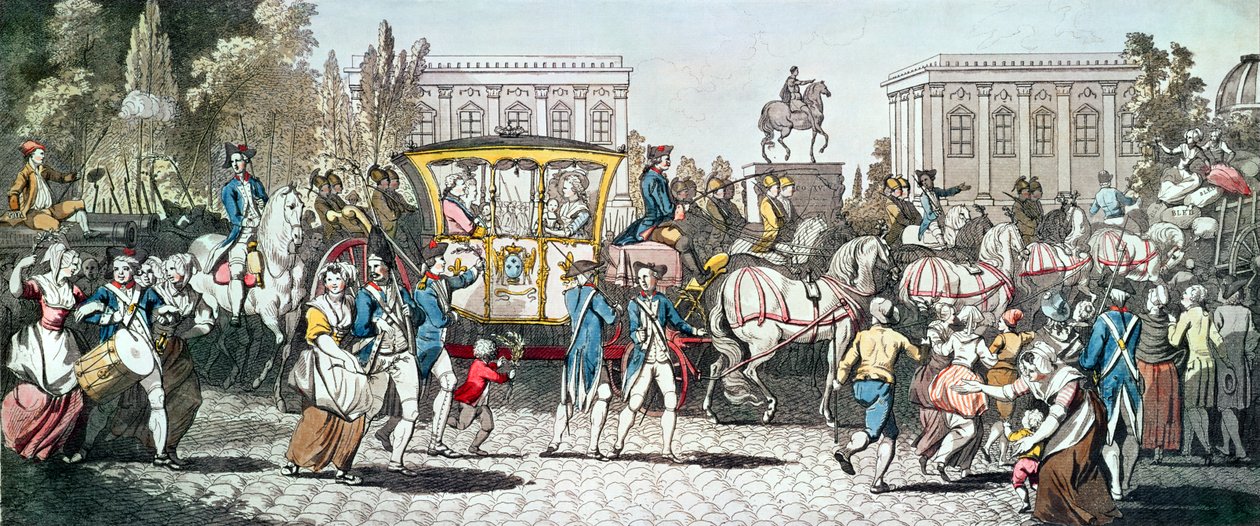The Entry of Louis XVI into Paris, 6th October 1789 by English School