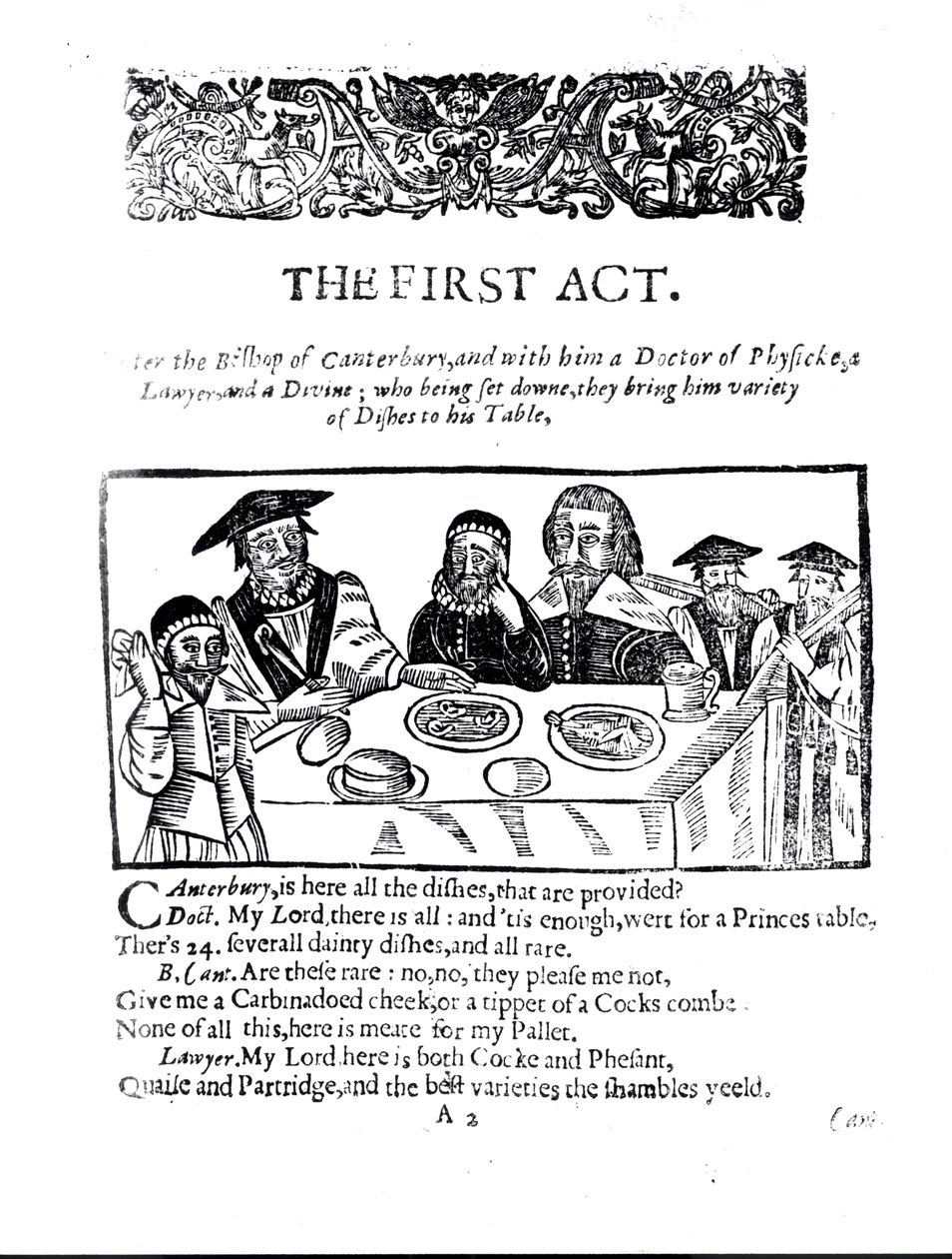 The First Act, a Satirical Play Against William Prynne by English School