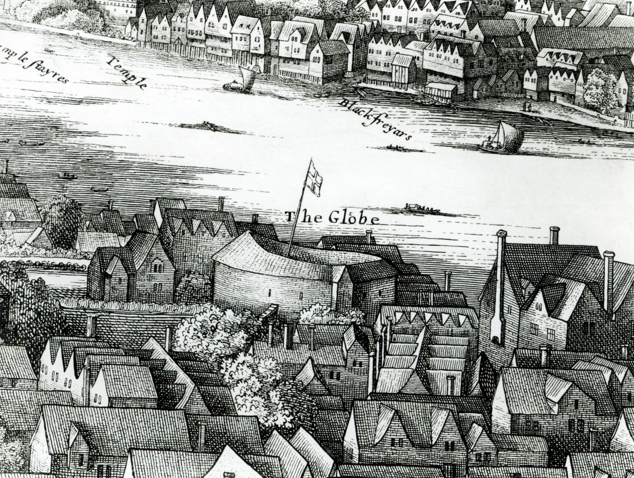 The First Globe Theatre or Rose Theatre by English School