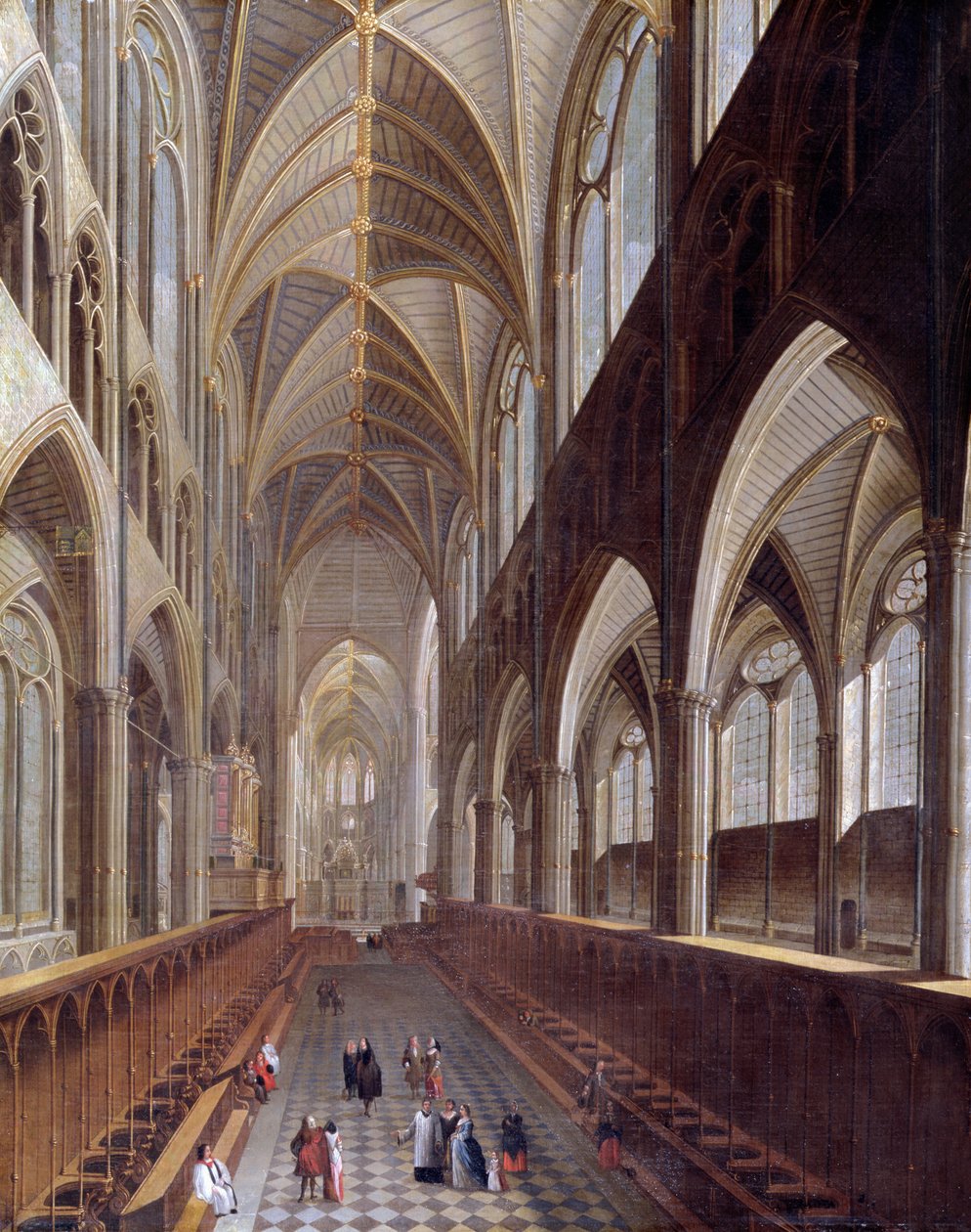 The Interior of Westminster Abbey by English School