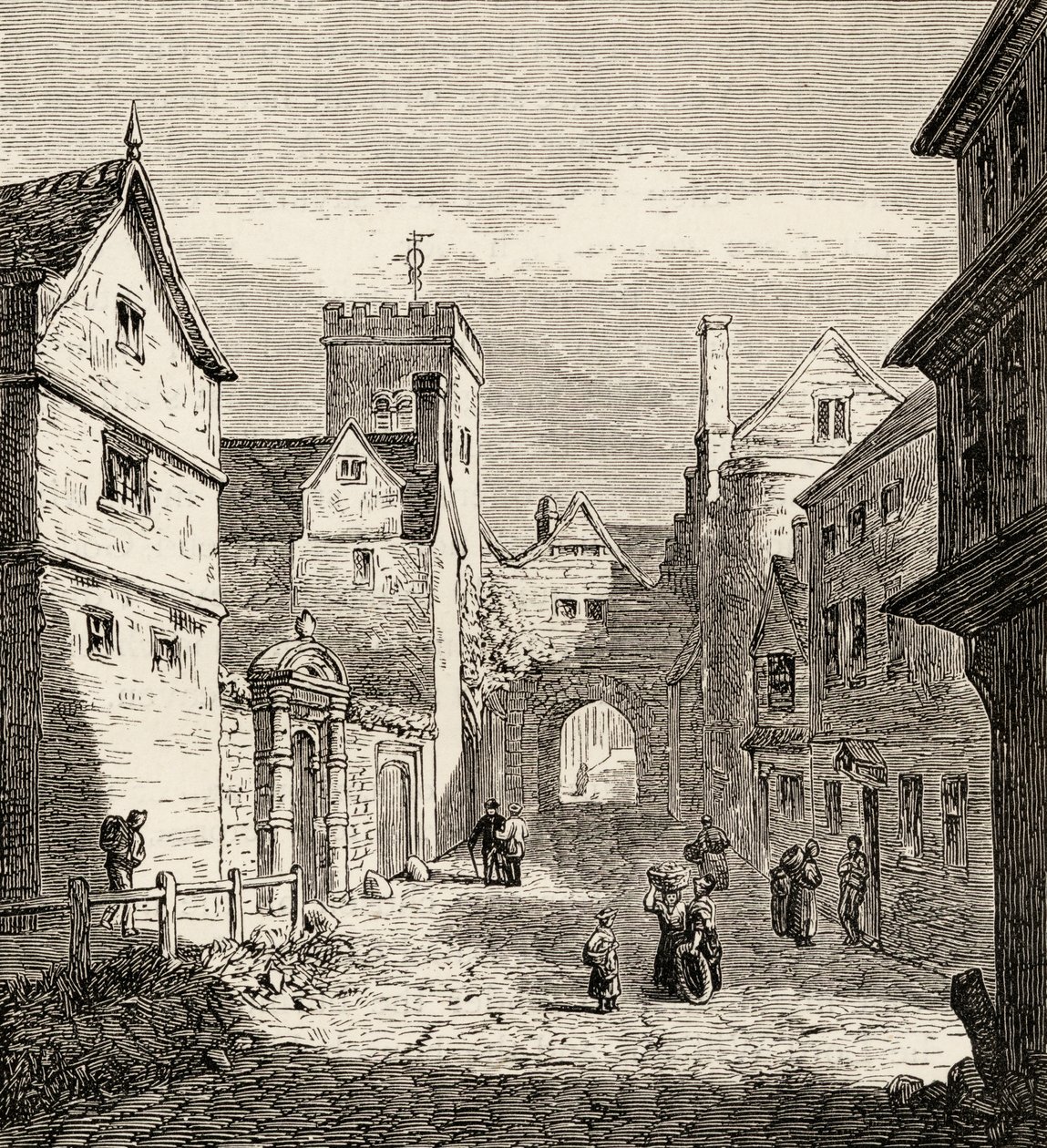 The North Gate and Bocardo Prison, Oxford, c.1865