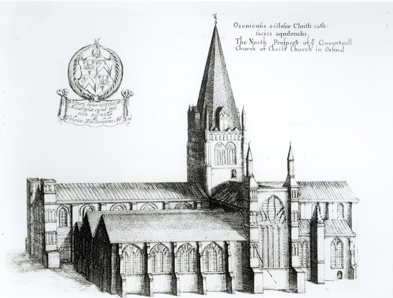 The North Prospect of Conventual Church of Christ Church in Oxford by English School