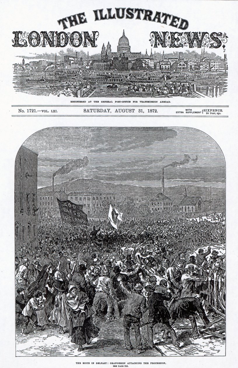 The Riots in Belfast: Orangemen Attacking the Procession, Cover of 