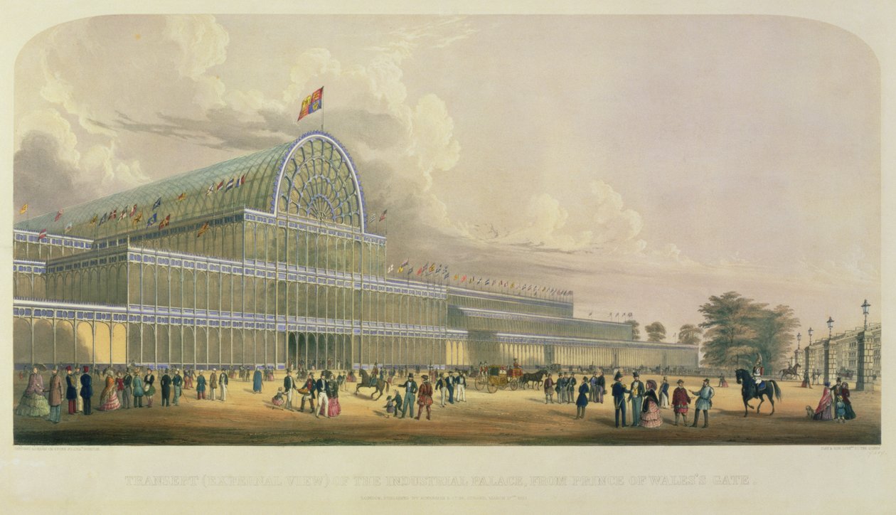 The Transept of the Crystal Palace, from the Prince of Wales Gate by English School