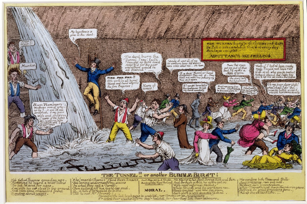 The Tunnel!!! or Another Bubble Burst!, 1827 by English School