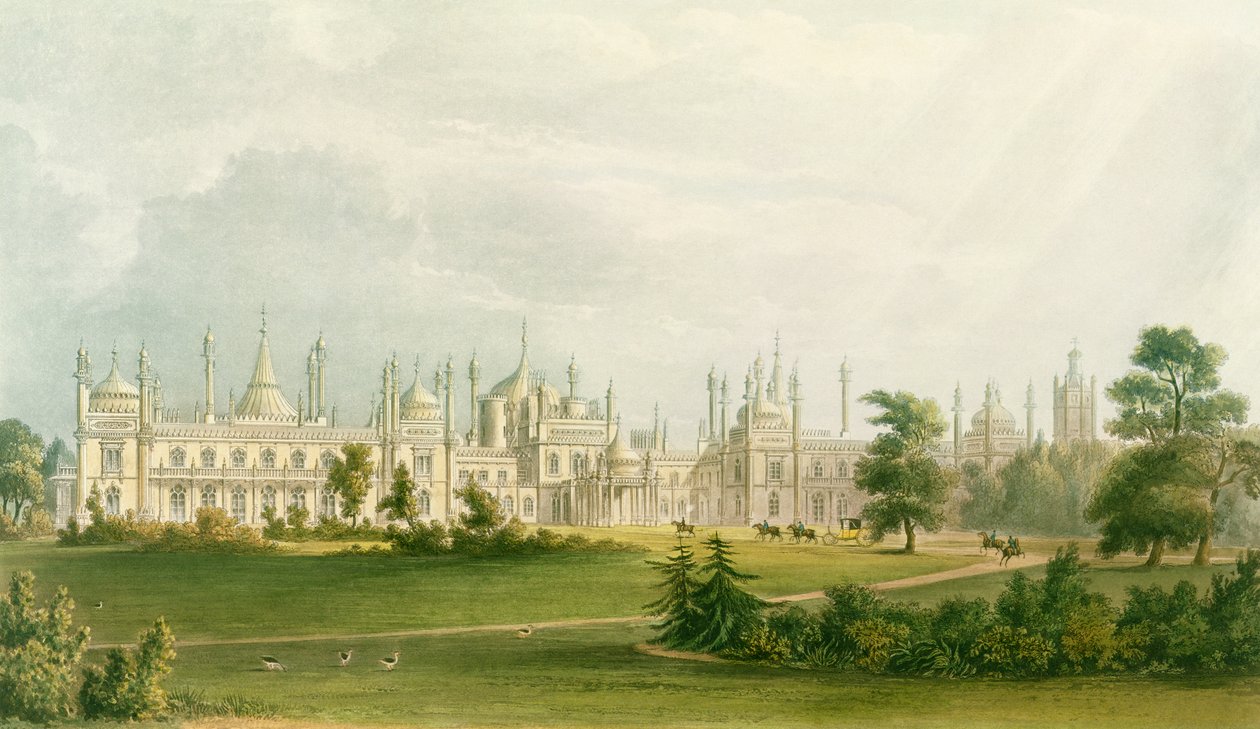 The West Front, from Views of the Royal Pavilion, Brighton by English School