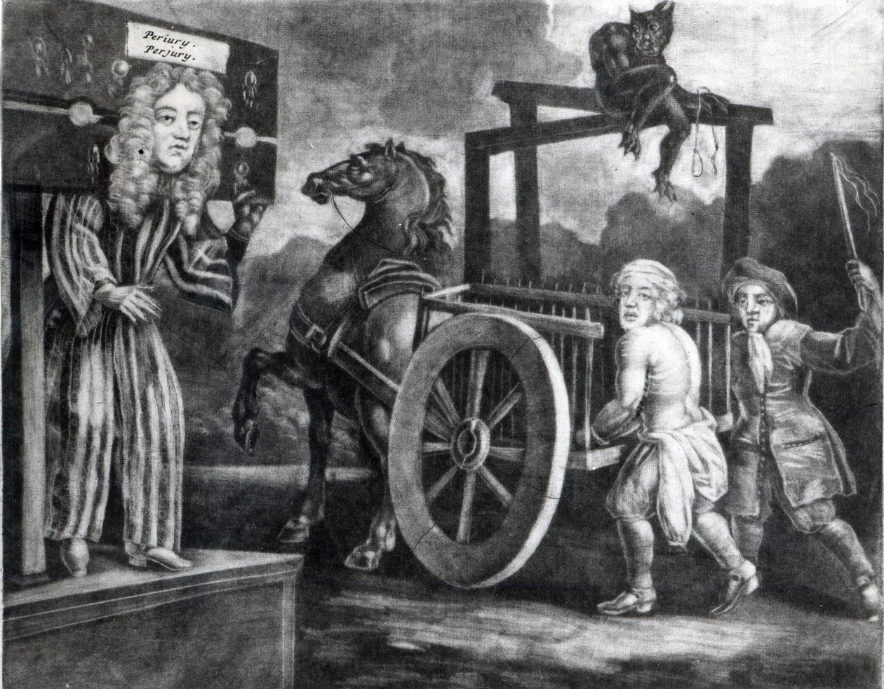 Titus Oates on the Third Day of His Punishment in 1685, When He Was Stripped, Tied to a Cart and Whipped from Aldgate to Newgate by English School