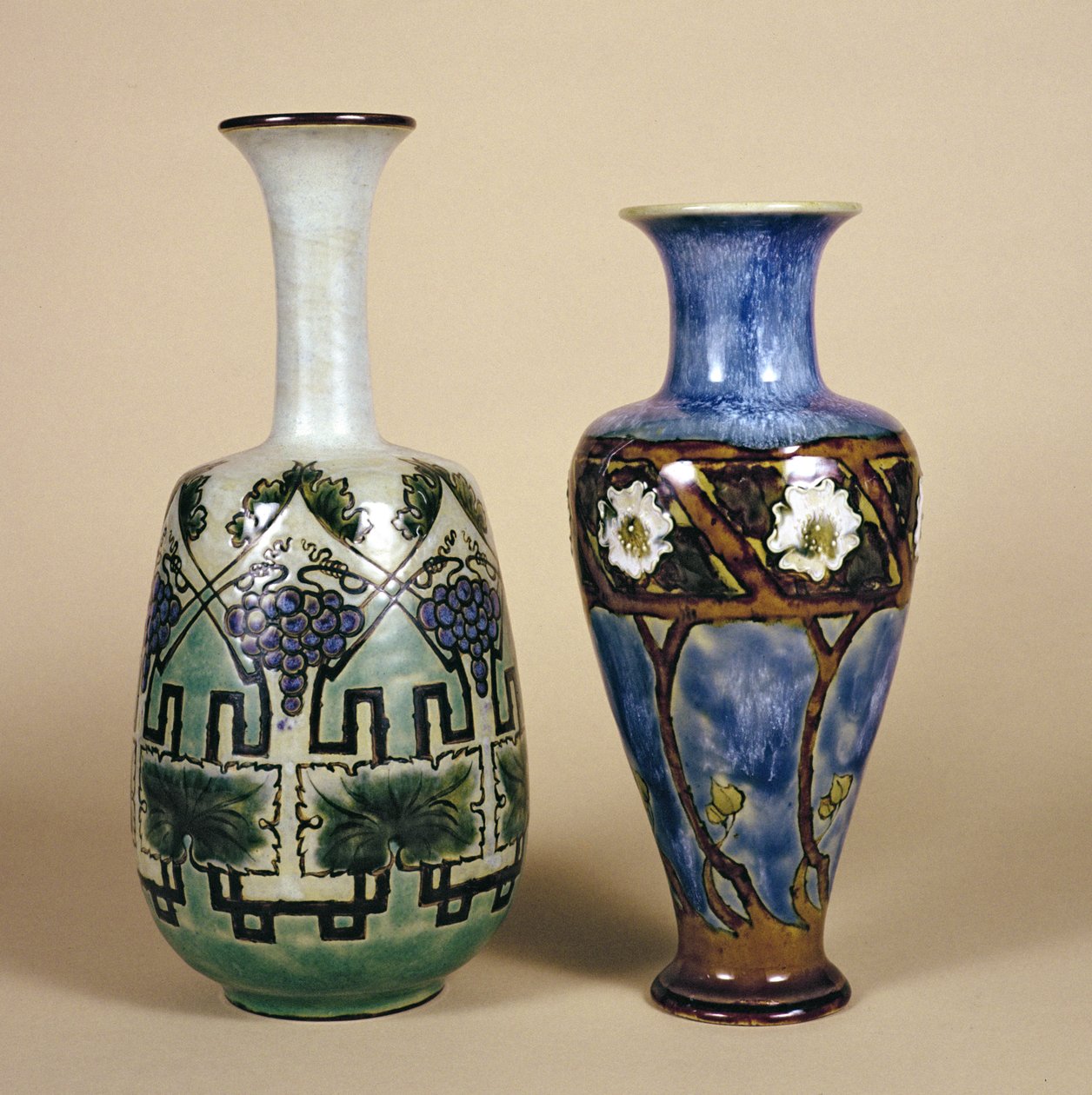Two Doulton vases by Eliza Simmance, c.1880 by English School