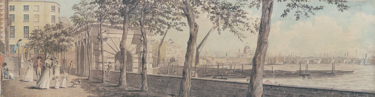 View of Blackfriars Bridge, from York Terrace by English School
