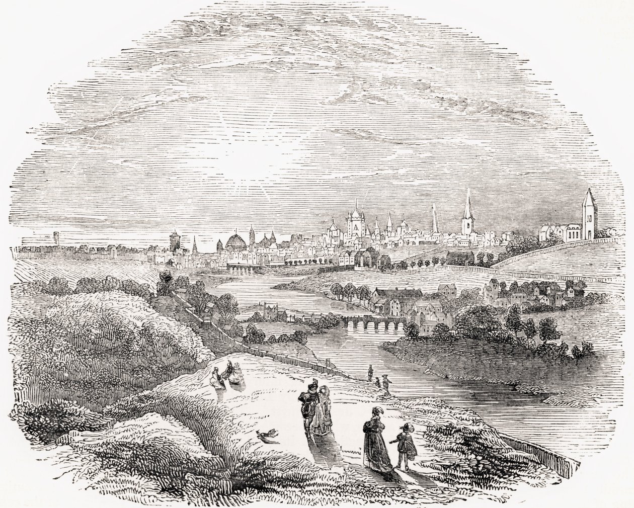 View of Dublin in the 17th century, from 