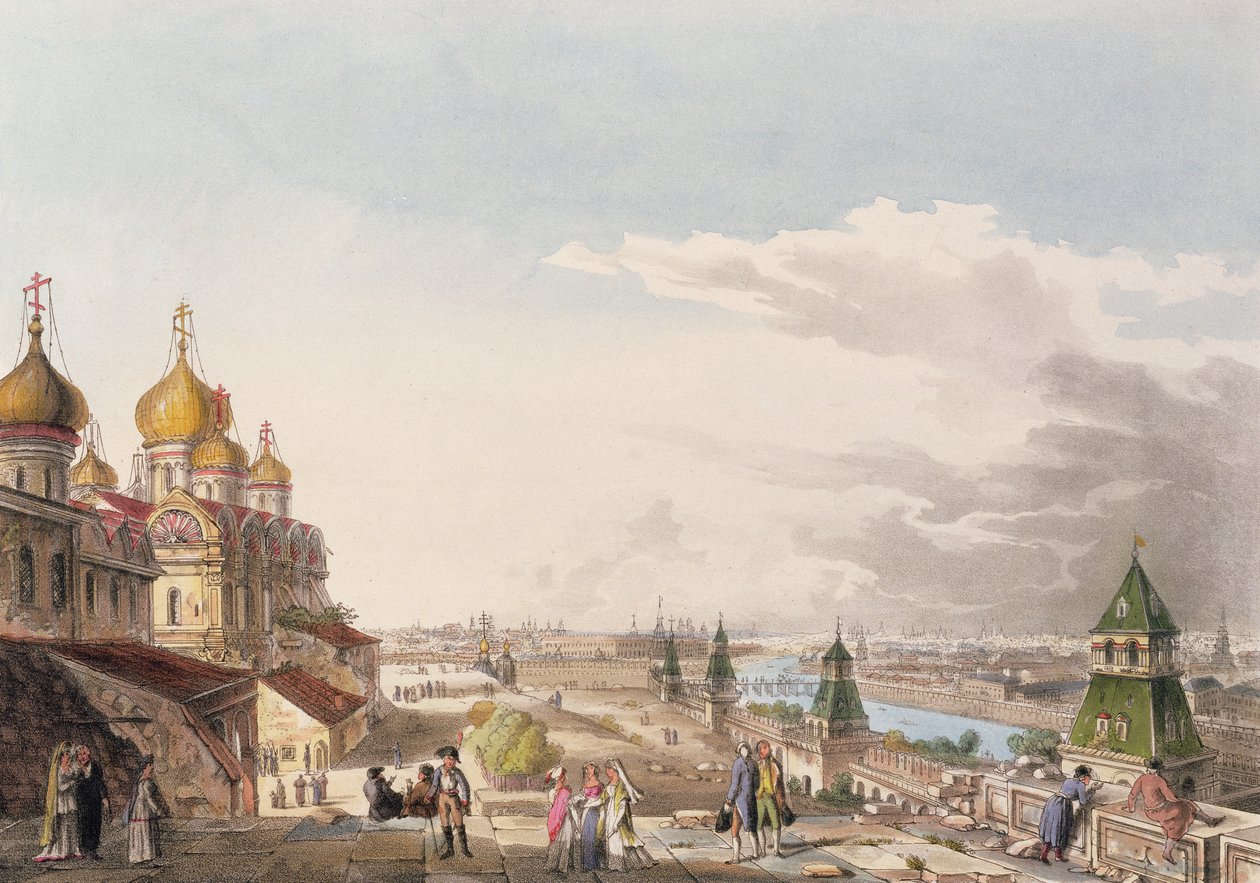 View of Moscow Taken from the Imperial Palace, plate 4 from Historical Sketch of Moscow by English School