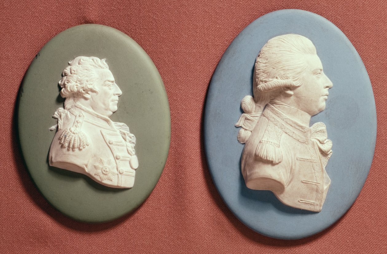 Wedgwood medallions of George IV (1762-1830) as Prince of Wales and 1st Viscount Duncombe, early 19th century by English School