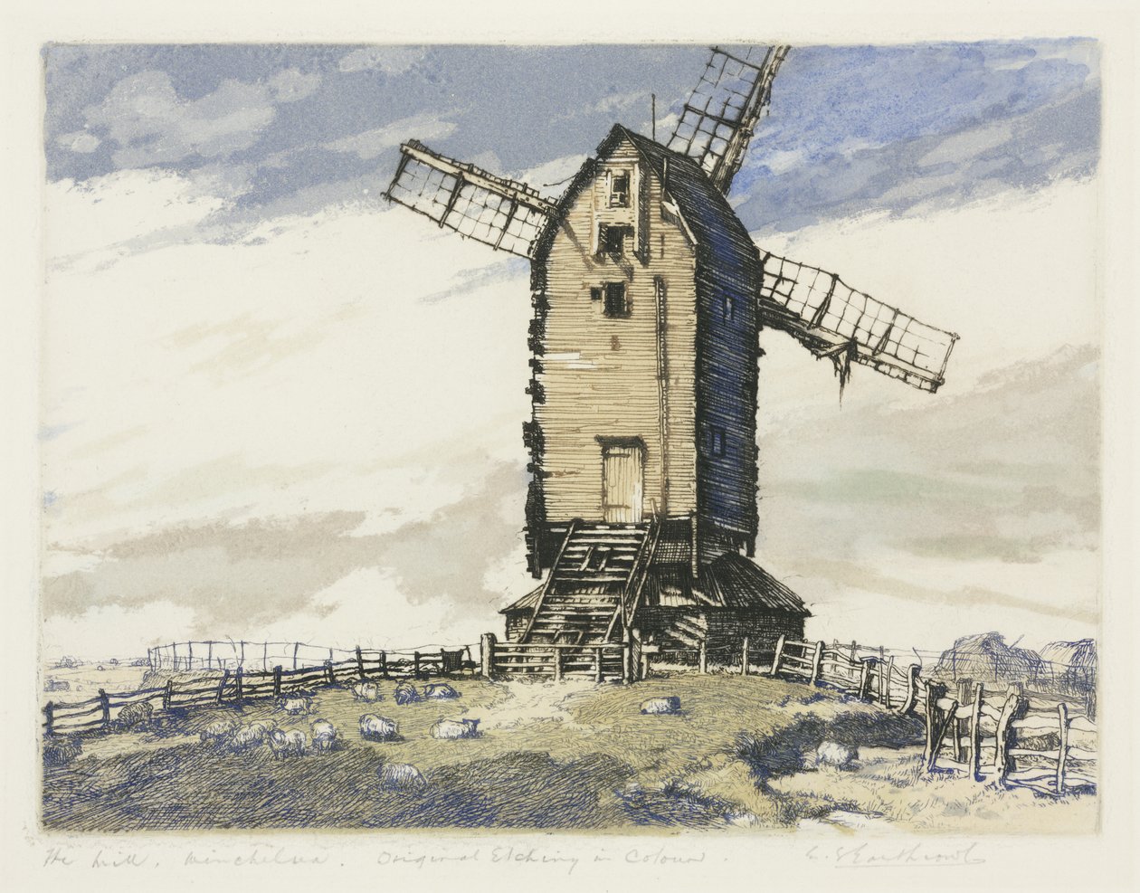 Windmill, Winchelsea, East Sussex by English School