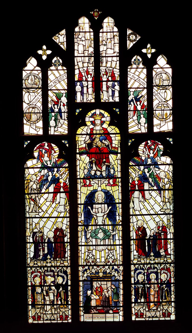 Window in Worcester Cathedral, 15th century by English School