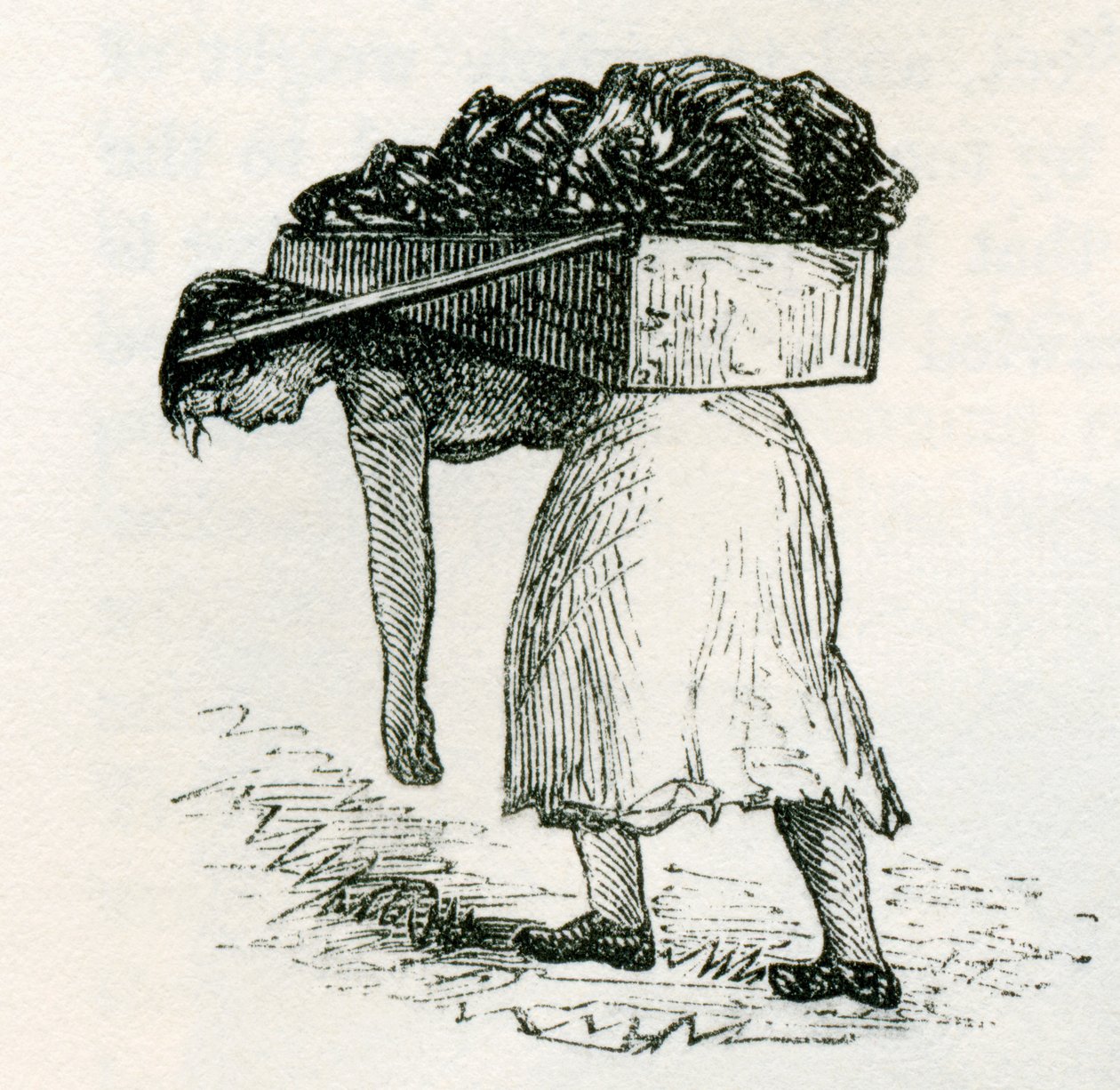 Woman Carrying Coal to the Surface in East Scotland Mines, from 