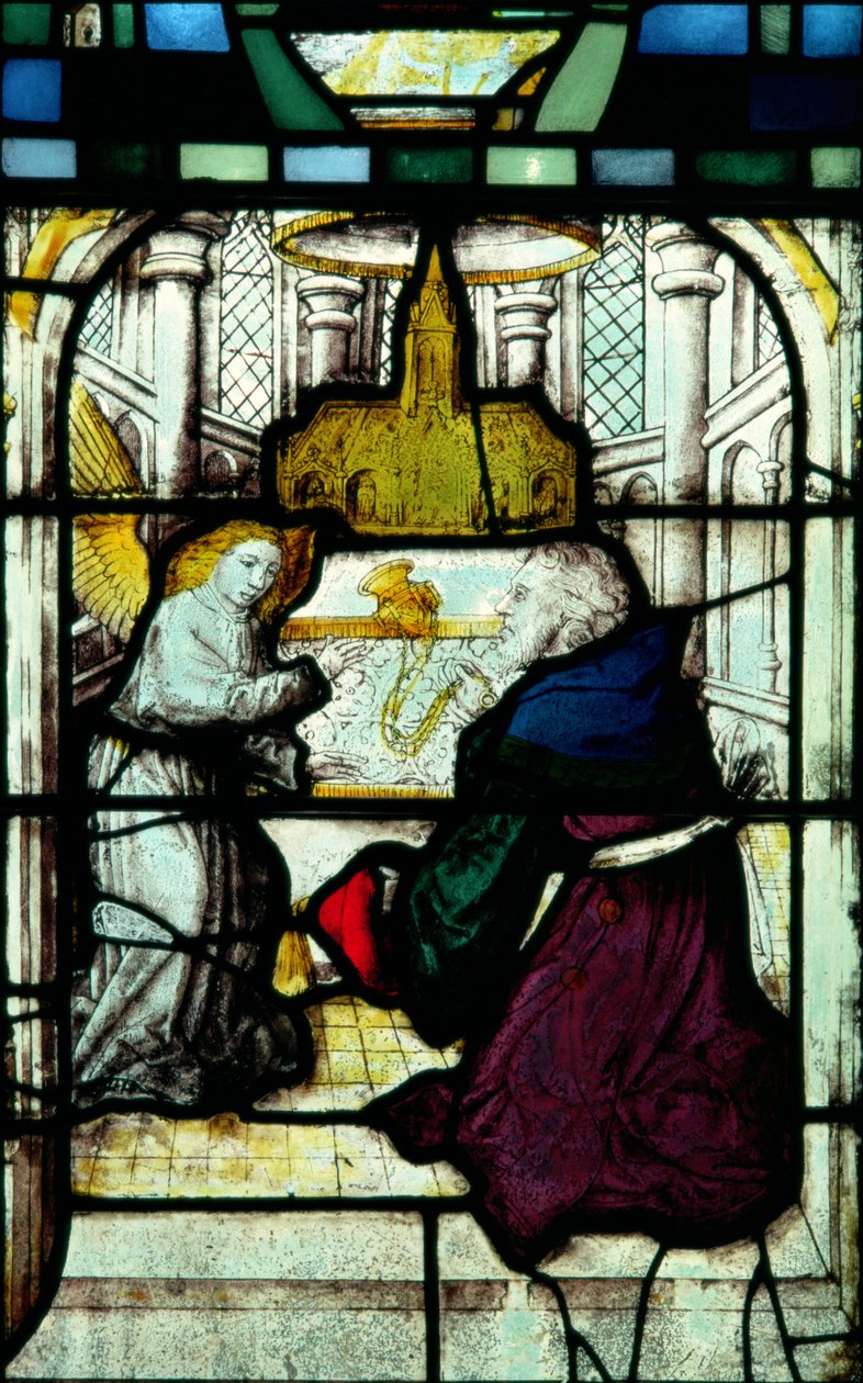 Zacharias and the Angel in the Temple by English School