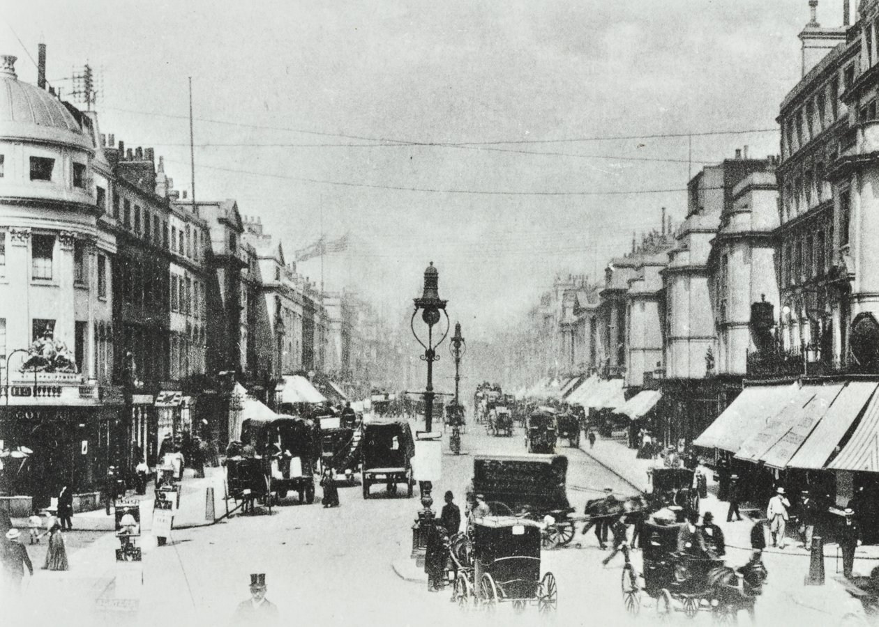 252-260 Regent Street, Westminster: looking north to Oxford Circus, 1890 by English Photographer