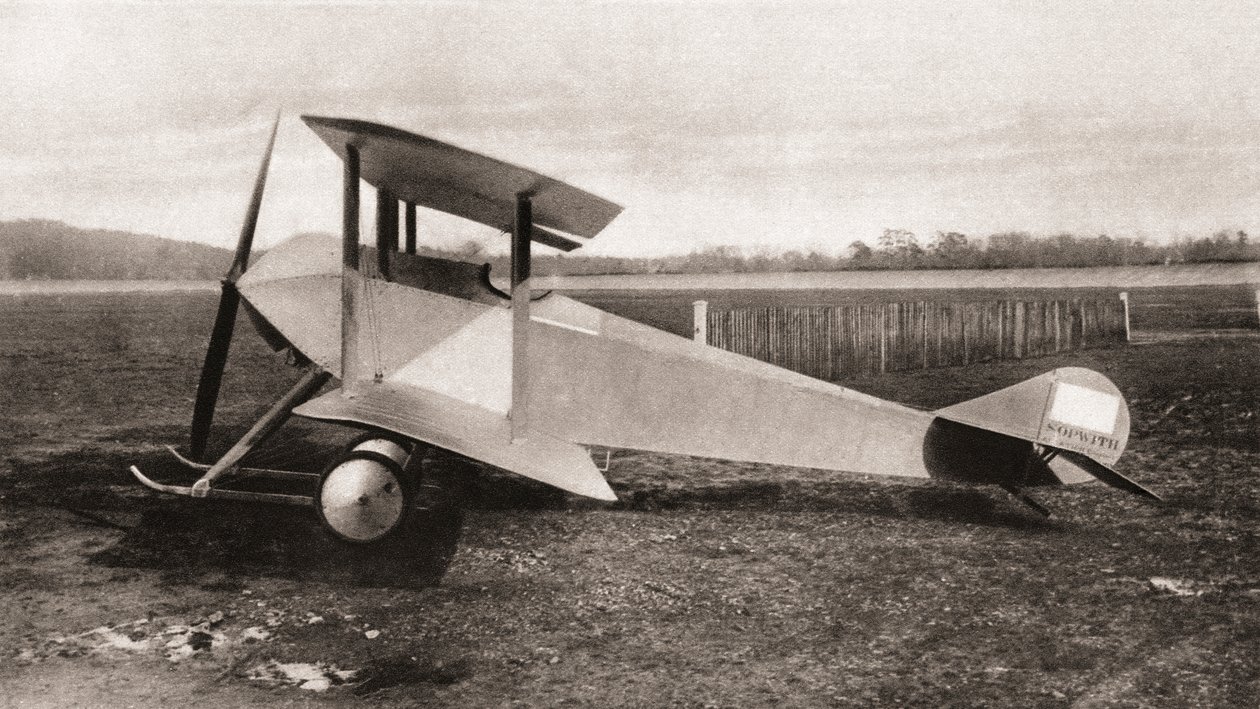 A Sopwith Tabloid, Single Seater Scout Tractor Biplane Used During World War One, from The Illustrated War News, 1915 by English Photographer
