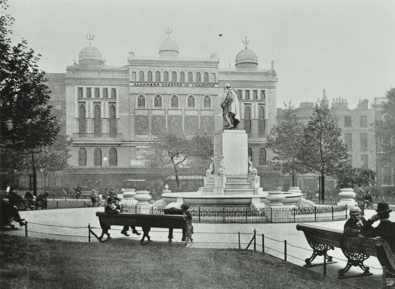 Alhambra, Leicester Square, Westminster: east side, 1895 by English Photographer