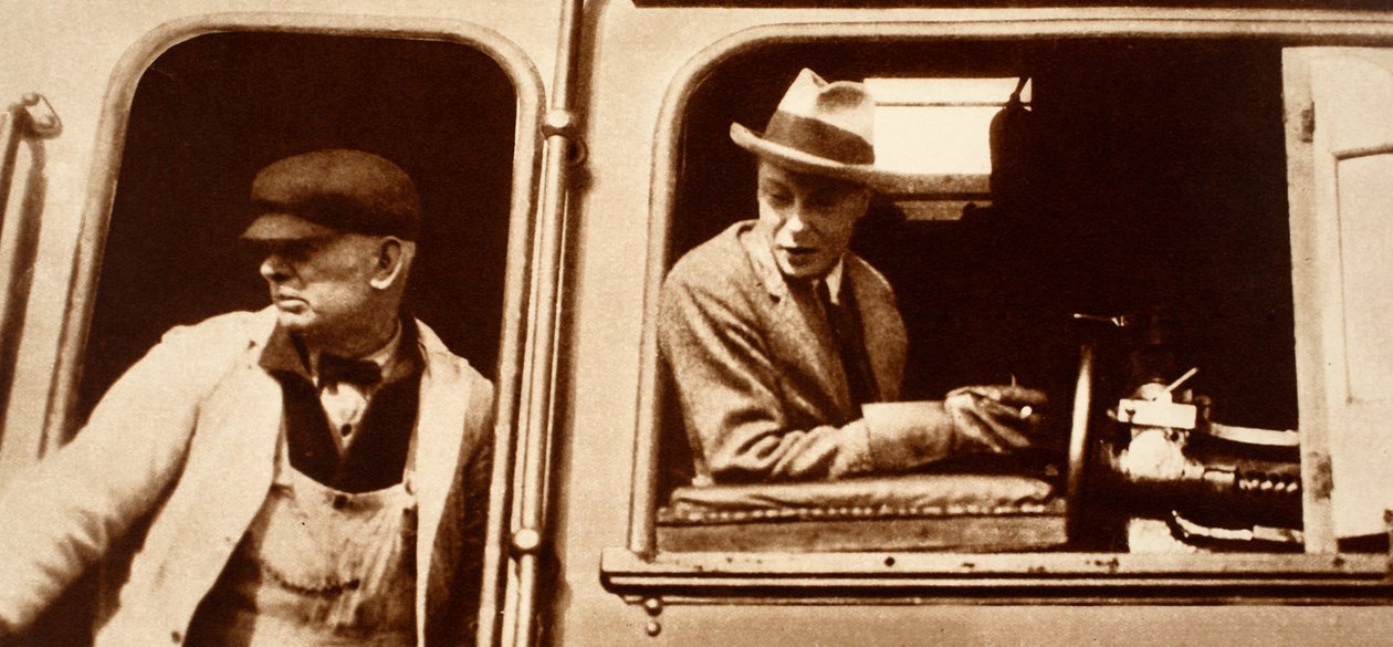 An Engine Driver Hands Over to King Edward VIII in Canada, 1920s by English Photographer