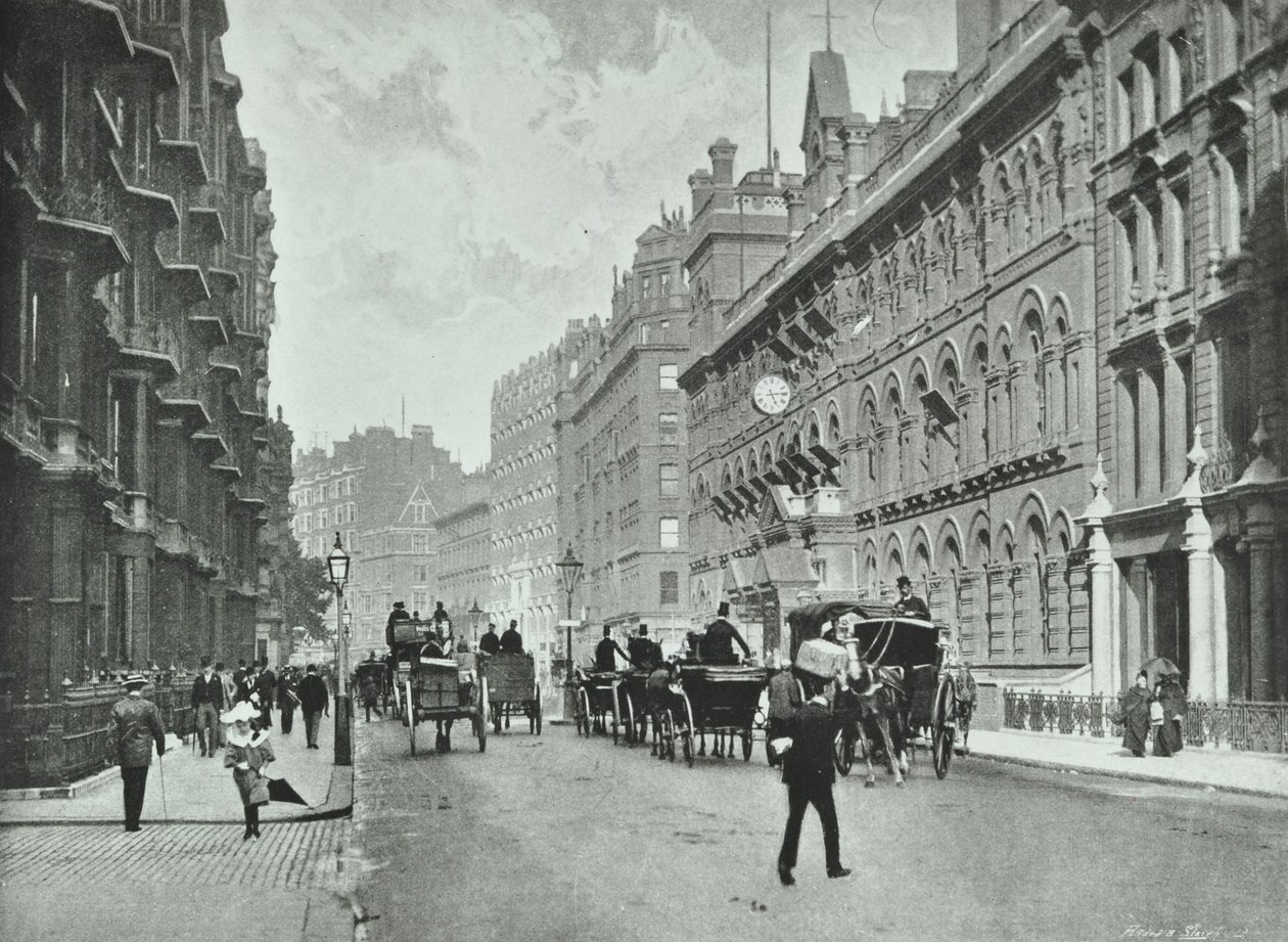 Army and Navy Stores, Victoria Street, Westminster: looking east by Francis Street, 1895 by English Photographer