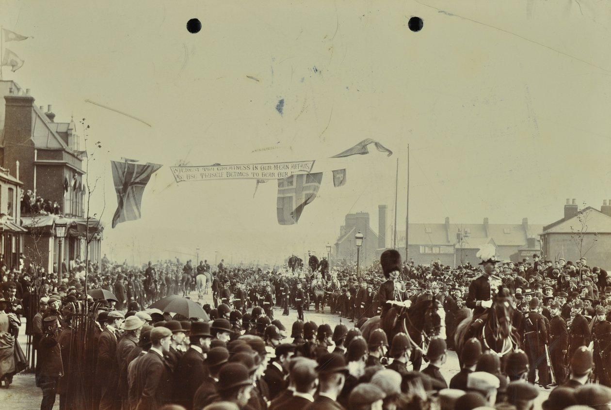 Blackwall Tunnel: Pageantry as the Prince of Wales, Later King Edward VII, and Princess Alexandra Attend the Ceremonial Opening of the Tunnel, 1897 by English Photographer