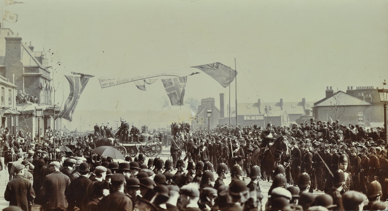 Blackwall Tunnel: Pageantry as the Prince of Wales, Later King Edward VII, and Princess Alexandra Attend the Ceremonial Opening of the Tunnel, 1897 by English Photographer