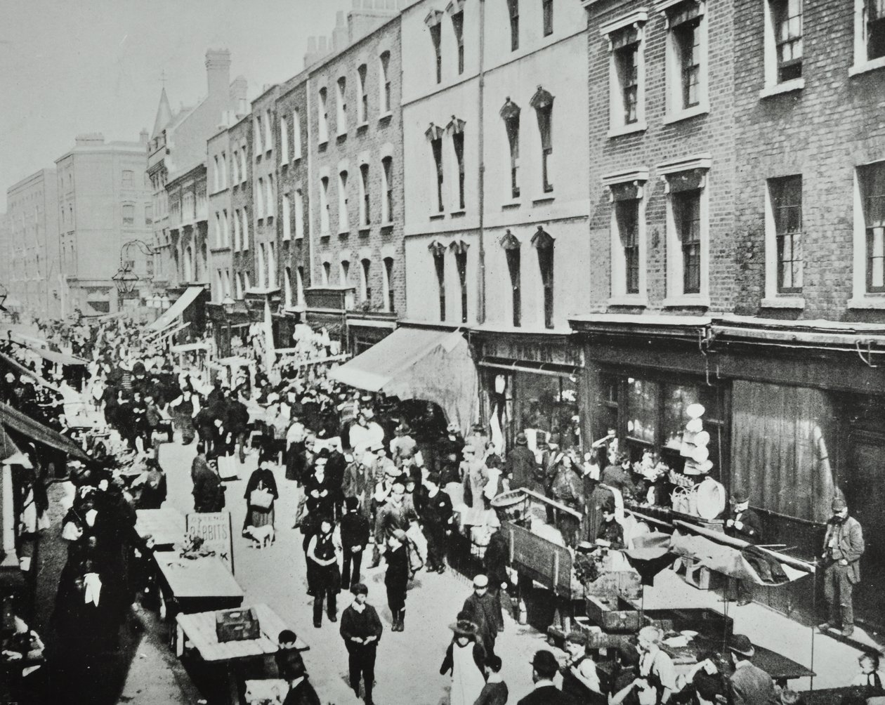 Brick Lane Market: general view, 1895 by English Photographer