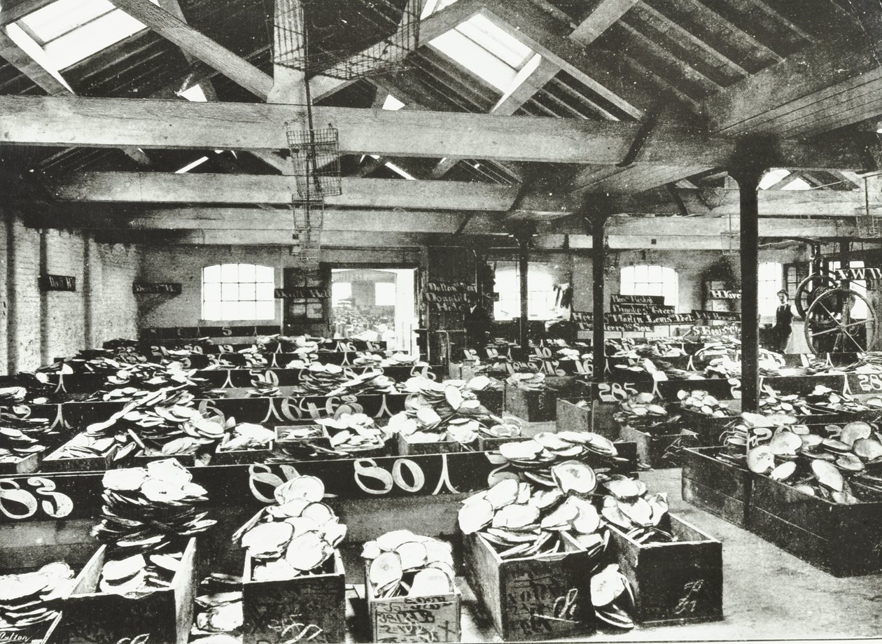 Bull Wharf, Interior of the Shell Warehouse, London, 1890 by English Photographer