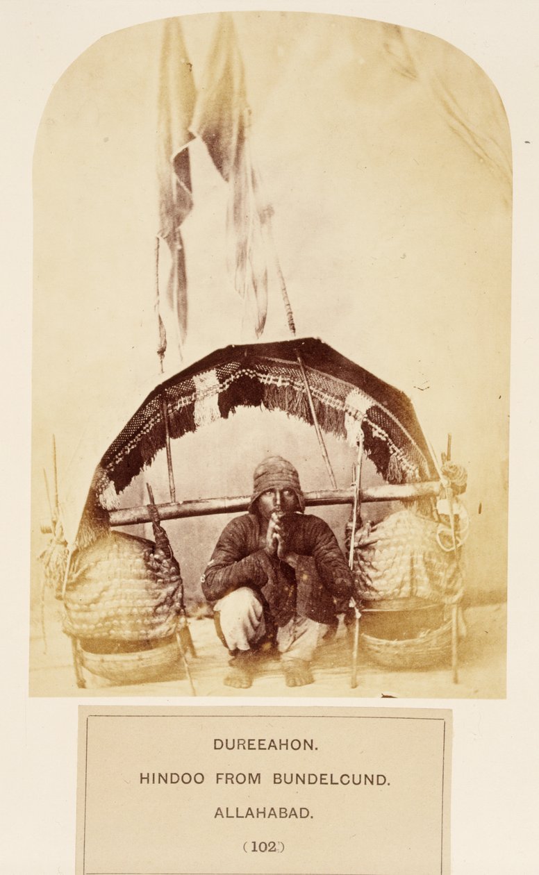 Dureeahon, Hindoo from Bundelcund, Allahabad, from The People of India, by J. Forbes Watson, published 1868 by English Photographer