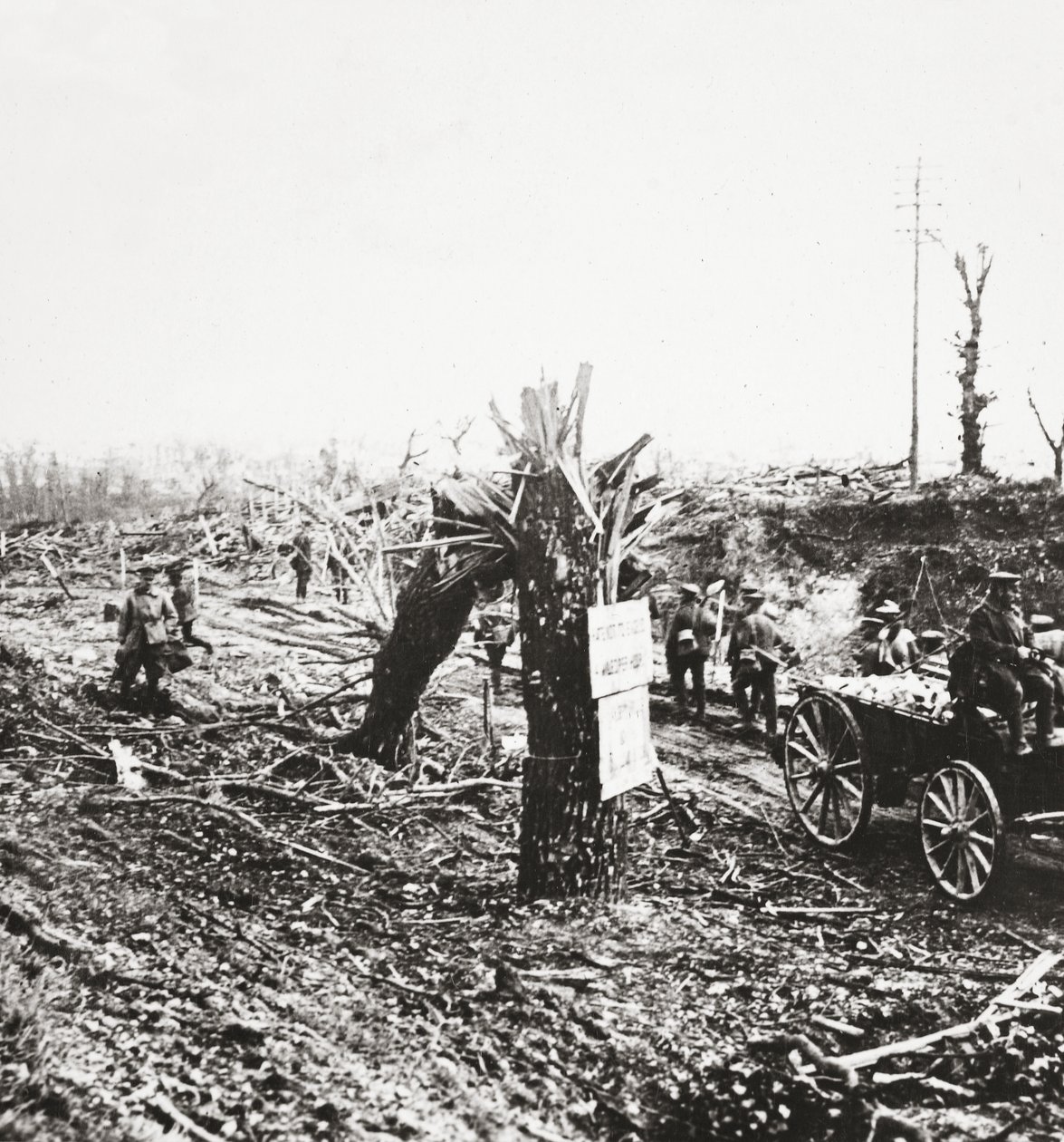 Engineers Repair Light Railways Near Hangard, Damaged by Shell Fire During the Struggle for Amiens, 1918 by English Photographer